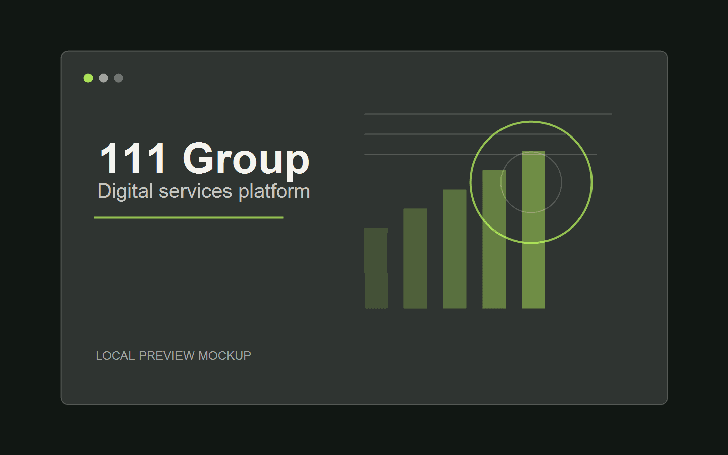 Local preview mockup for 111 Group project